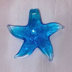Glowing Starfish Glass Pendant